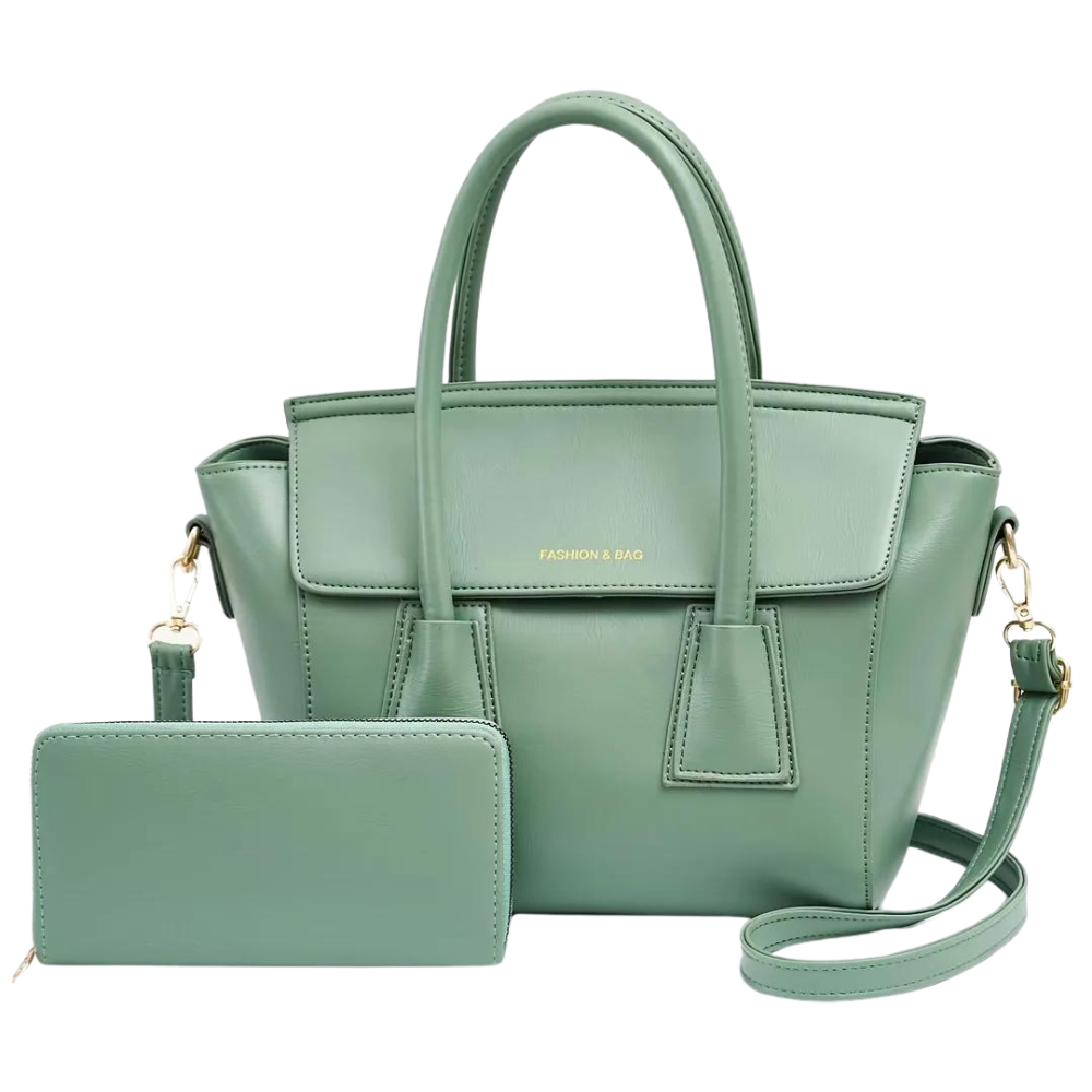 Cartera Cuero Pu Con Billetera. Descuento40%