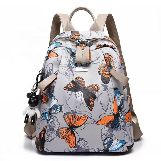 Mochila Mujer Mariposas Con Llavero