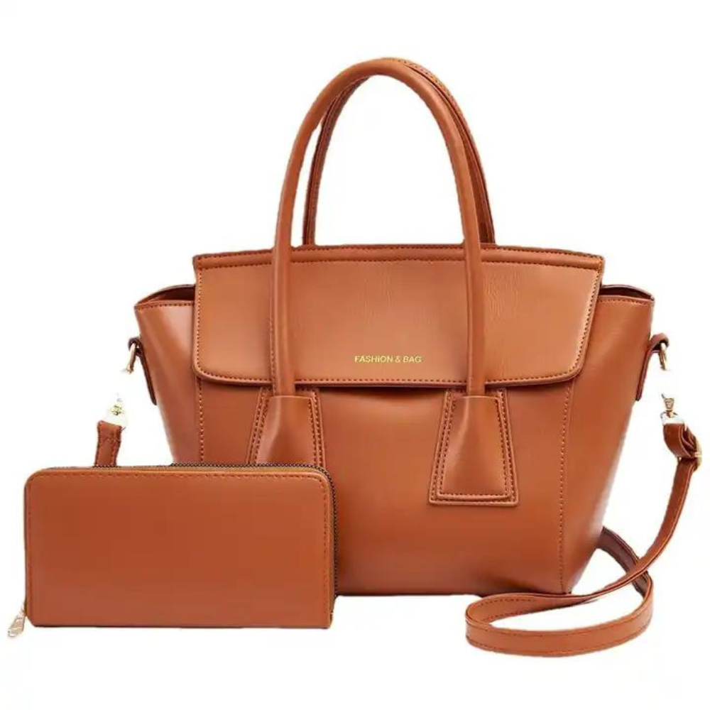 Cartera Cuero Pu Con Billetera. Descuento40%