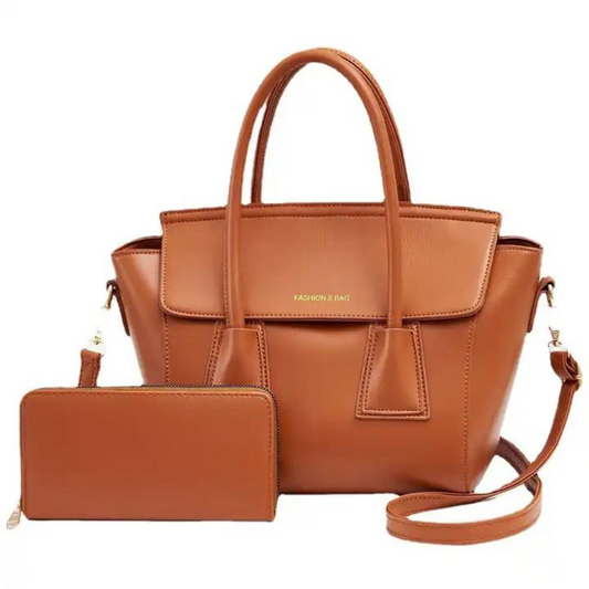 Cartera Cuero Pu Con Billetera. Descuento40%