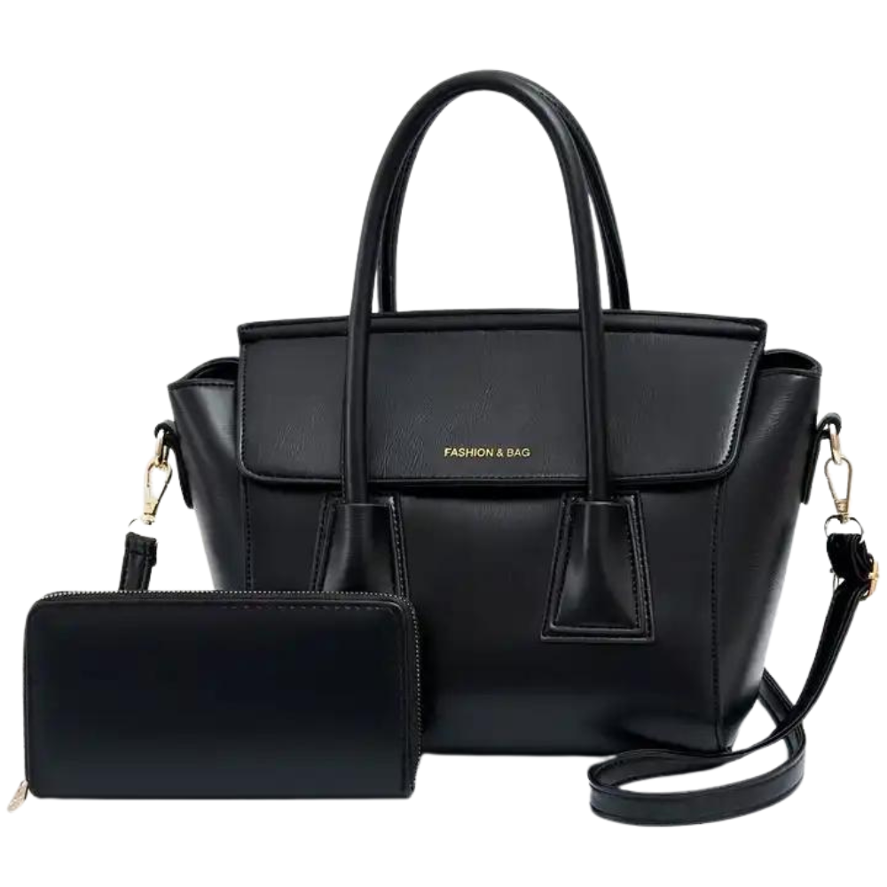 Cartera Cuero Pu Con Billetera. Descuento40%