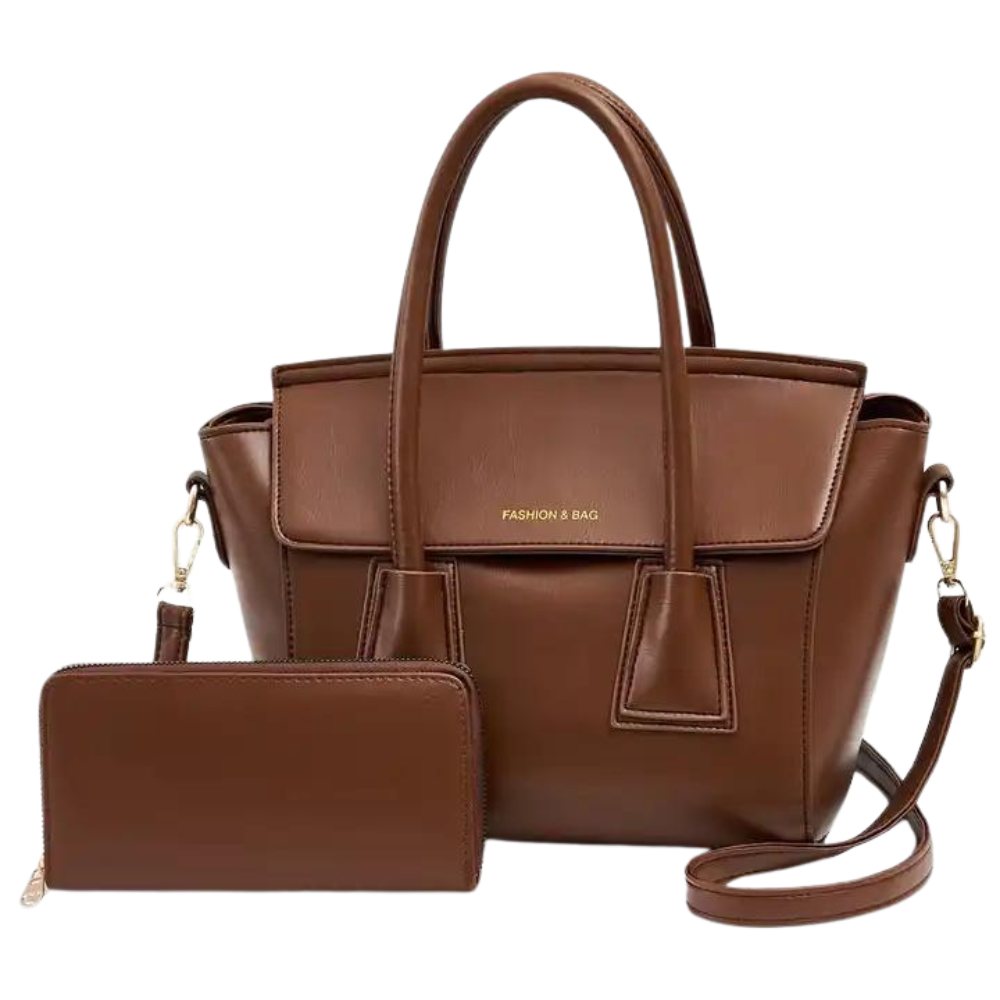 Cartera Cuero Pu Con Billetera. Descuento40%