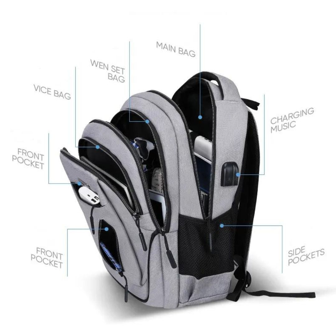 Mochila Con Lonchera Ploma