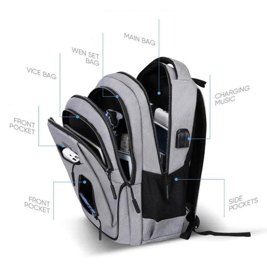 Mochila Con Lonchera Ploma