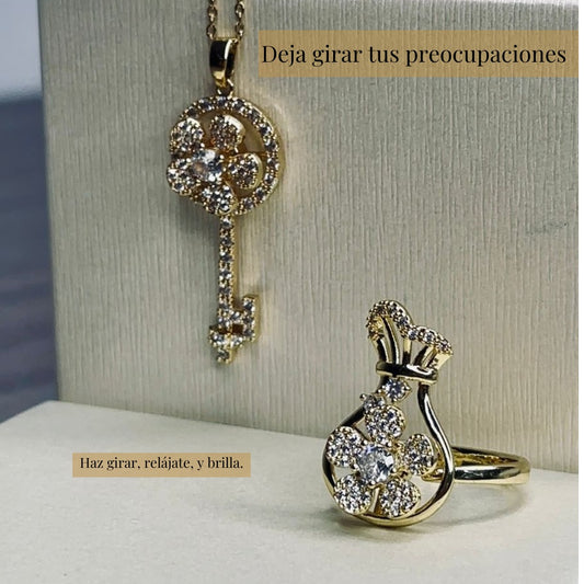 Collar Giratorio Llave Y Anillo
