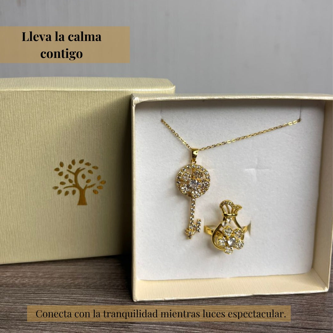 Collar Giratorio Llave Y Anillo